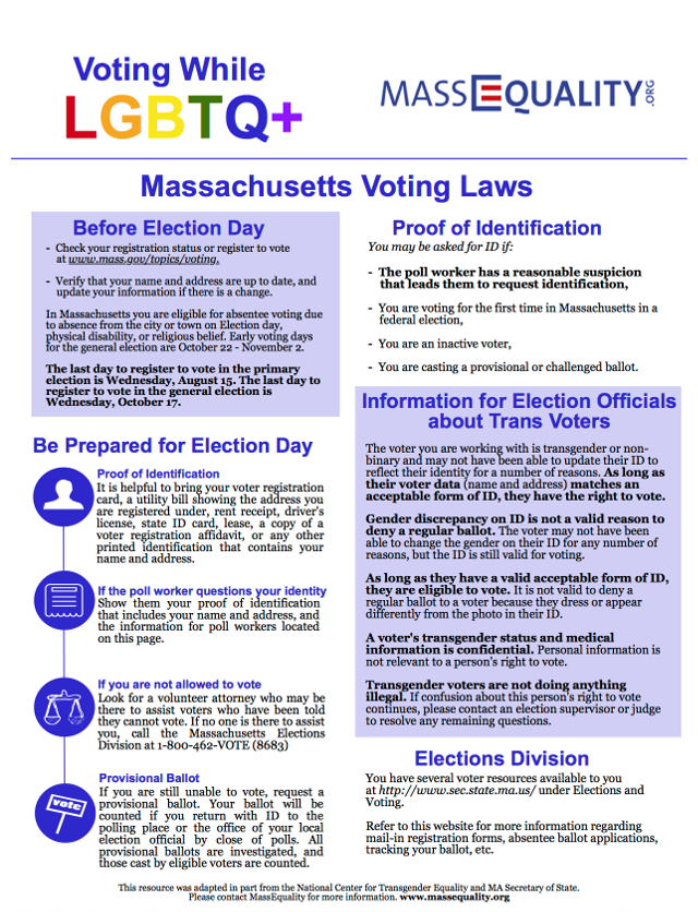 MassEquality Guide to Voting While LGBTQ+